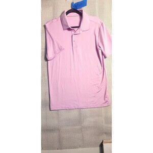 Member's Mark mens short sleeve pink polo shirt size small